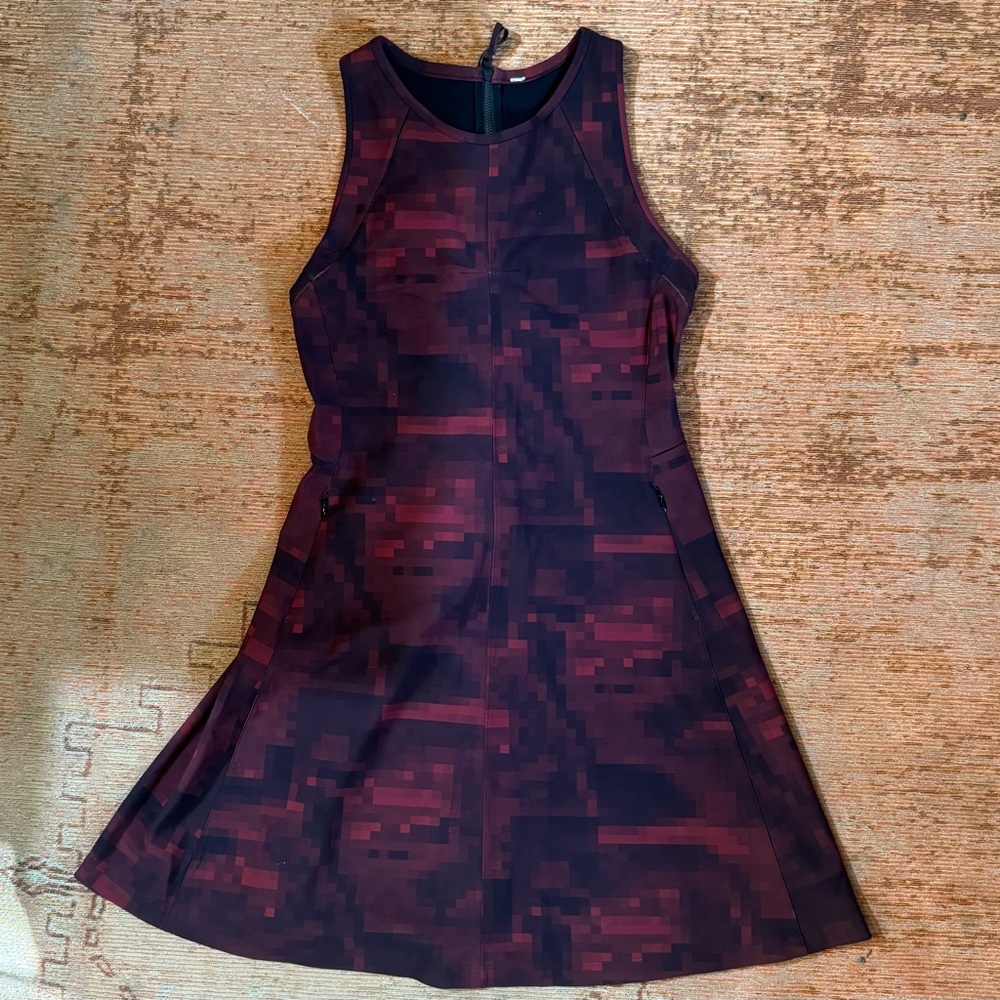 Lululemon Athletica Pixelated Maroon Dress
